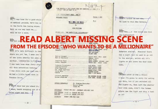 Alberts (Buster Merryfield) cut scene in the script