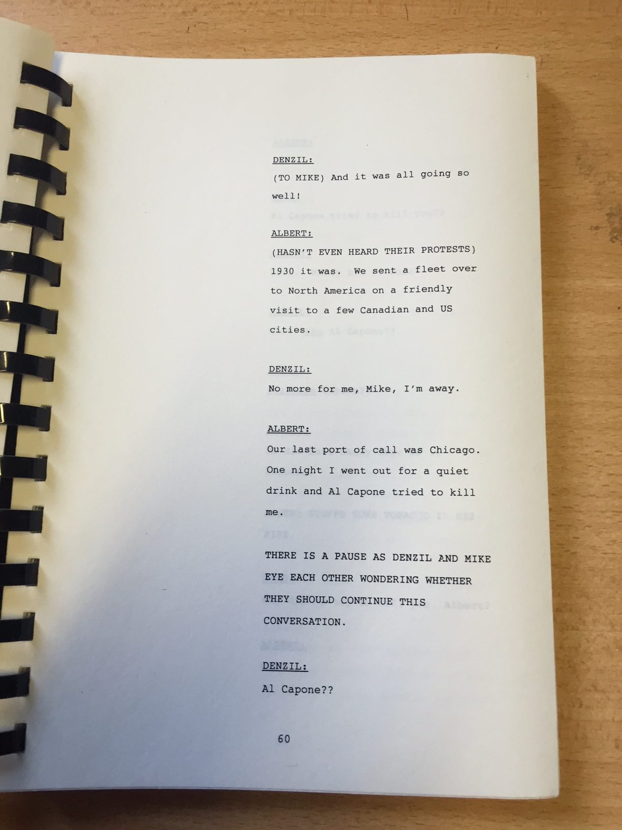 Uncle Albert met al Capone - Lost Script