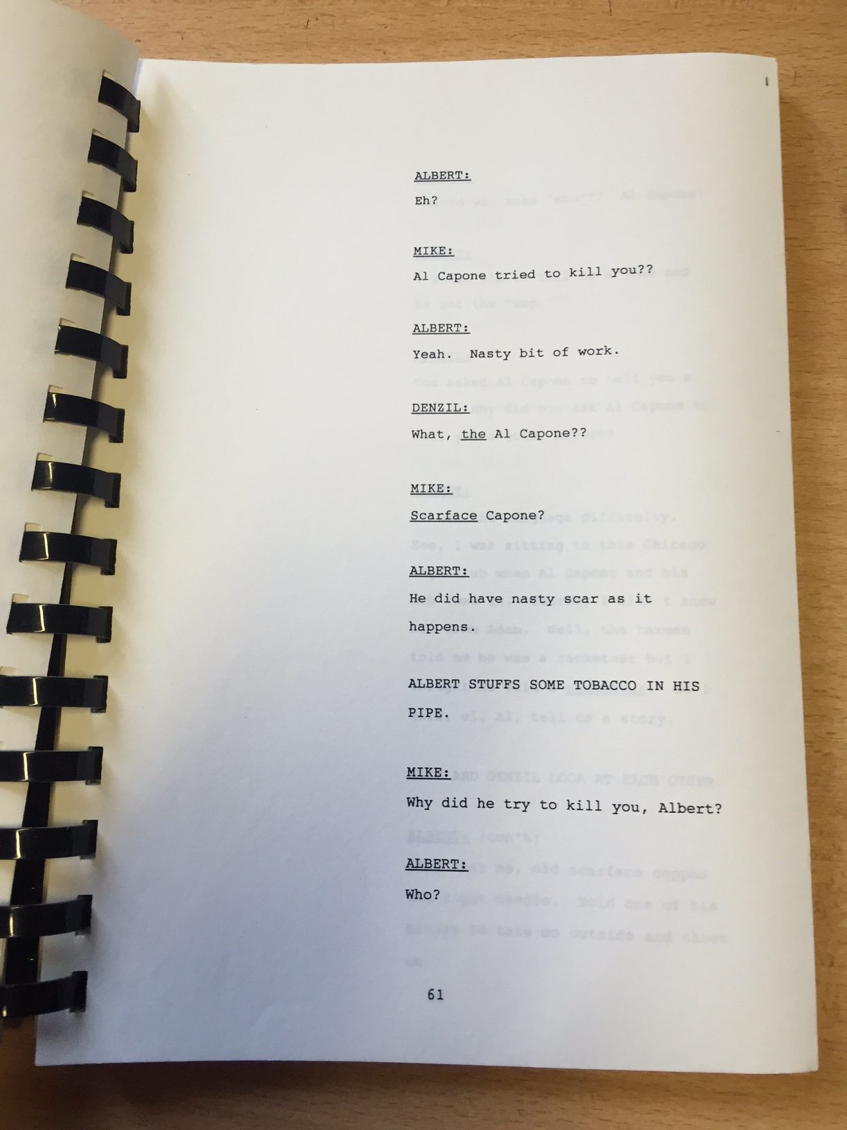 Uncle Albert met al Capone - Lost Script
