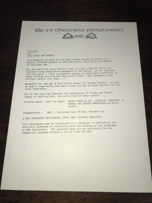 Letter from BBC